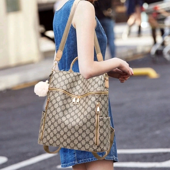 Luxury Traveling Backpacks Back Pack Fashion Pattern Synthetic Leather Women Bag - Picture 2 of 11